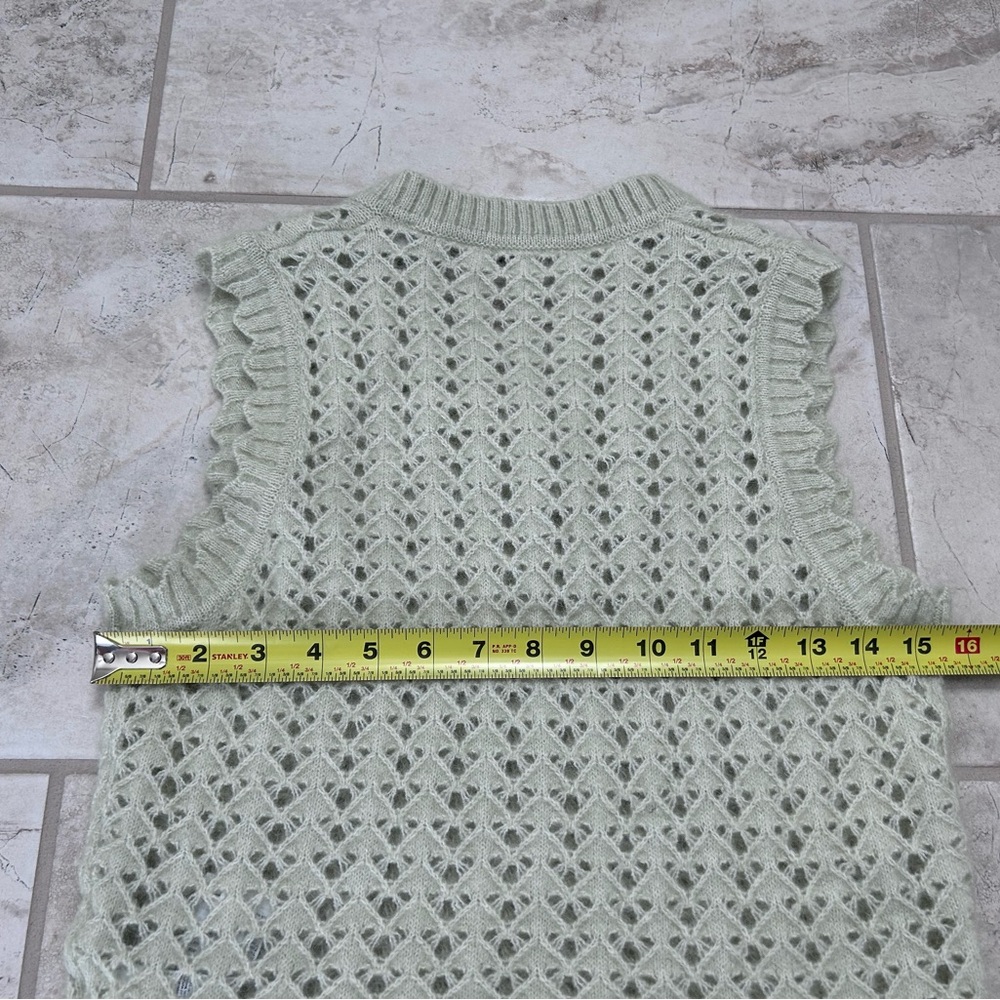 NWOT AllSaints Vivian Open Knit Tank Top
Vest
Wool
Mohair
Earth Green
Lux
$229
M - Picture 10 of 11
